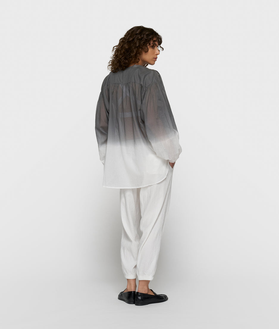 dip dye blouse | mid grey