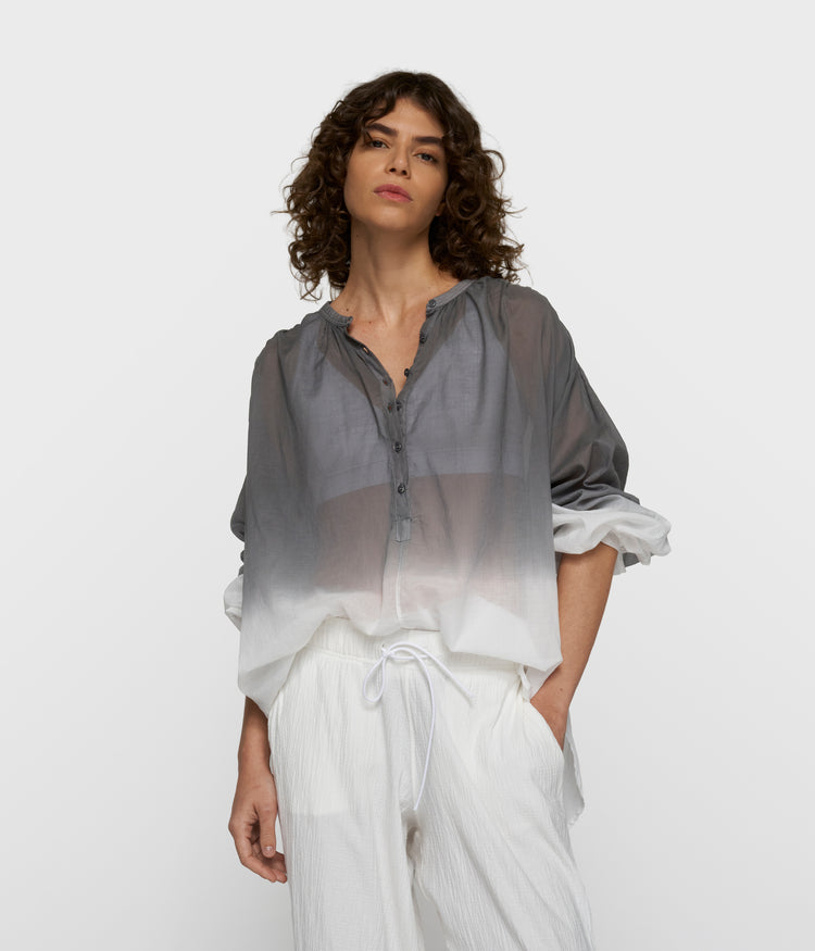 dip dye blouse | mid grey