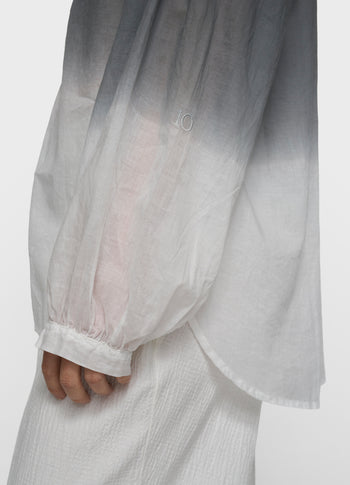 dip dye blouse | mid grey
