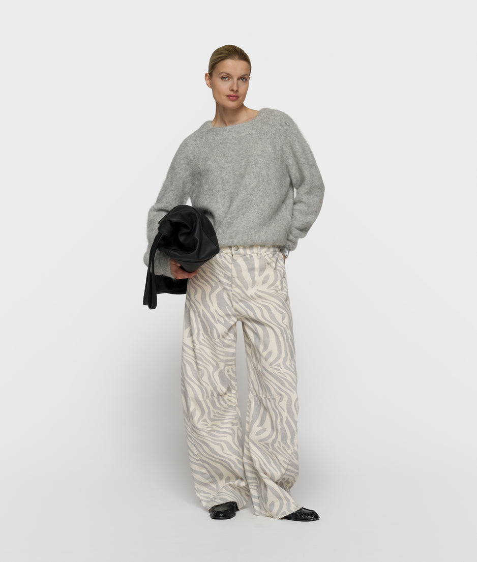 Strickpullover aus Alpakamix | light grey melee