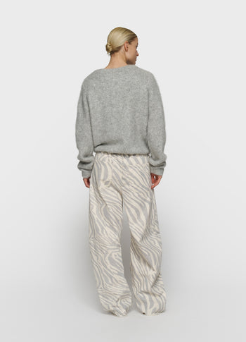 Strickpullover aus Alpakamix | light grey melee