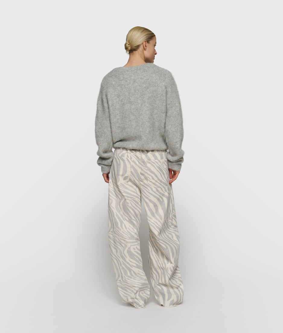 Strickpullover aus Alpakamix | light grey melee