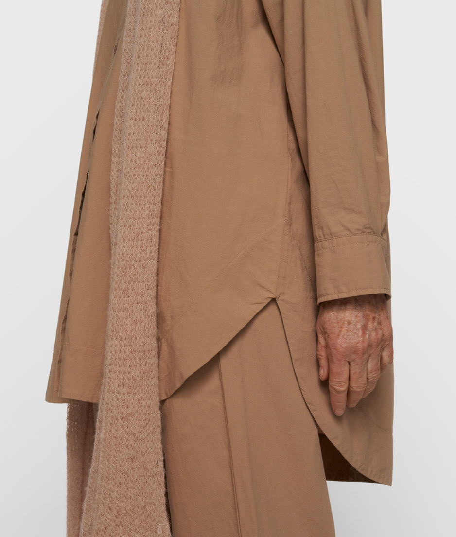 open knit scarf | light fudge