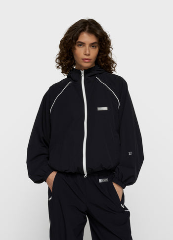 hooded travel jacket | black