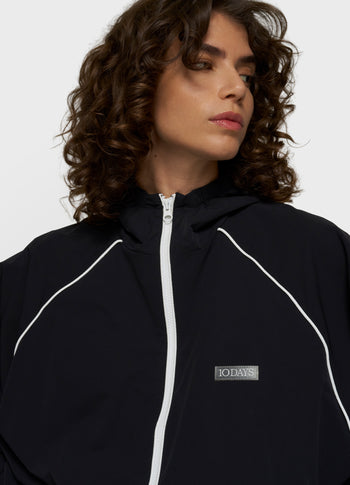 hooded travel jacket | black