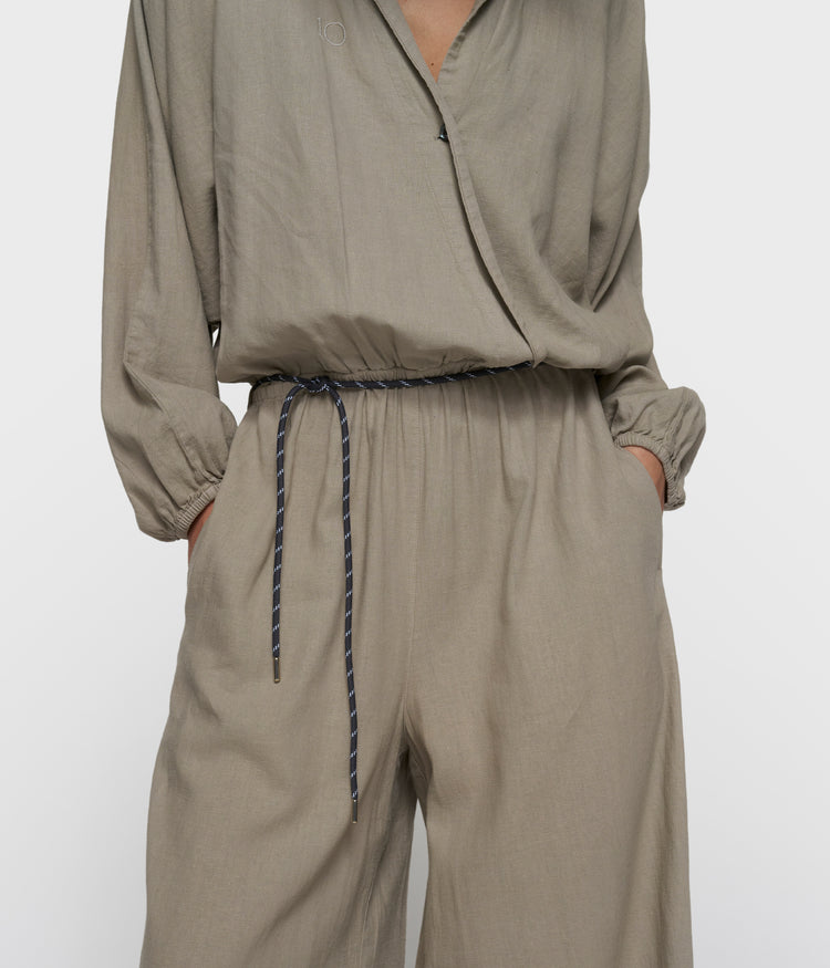 cotton linen jumpsuit | fog