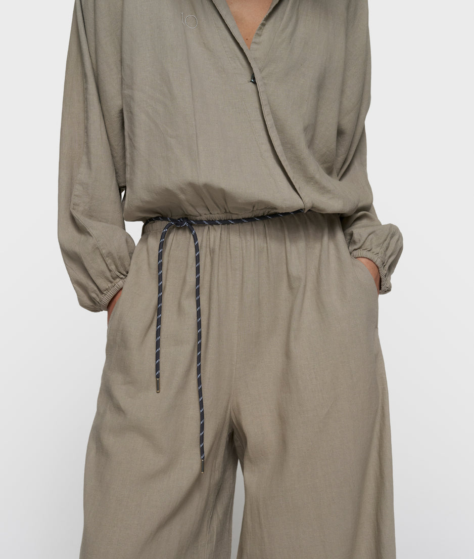 cotton linen jumpsuit | fog