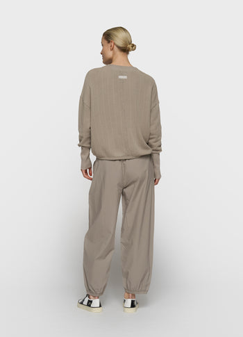 v-neck mesh cardigan | fog