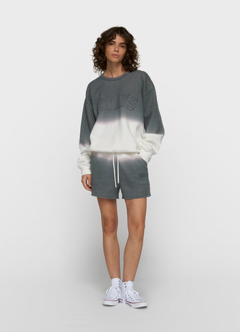 statement sweater dip dye | mid grey