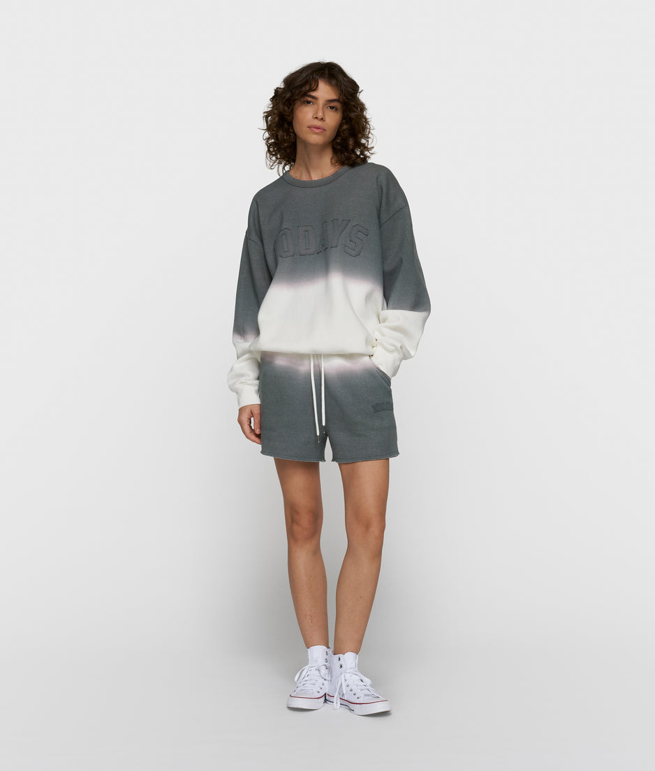 statement sweater dip dye | mid grey