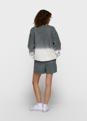 statement sweater dip dye | mid grey