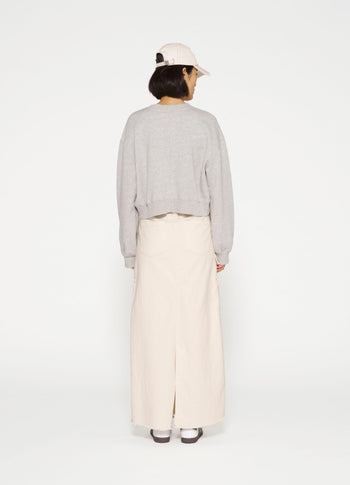 maxi skirt twill | ecru