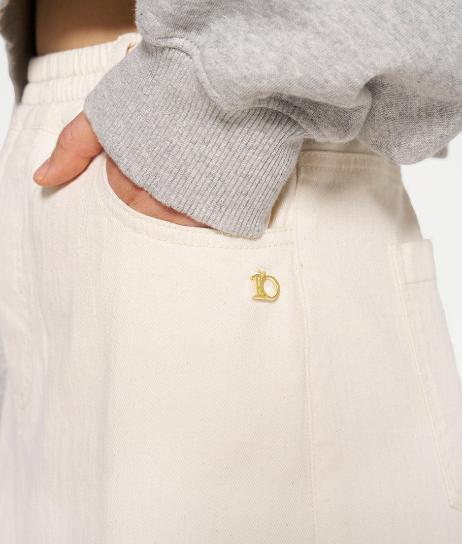 maxi skirt twill | ecru