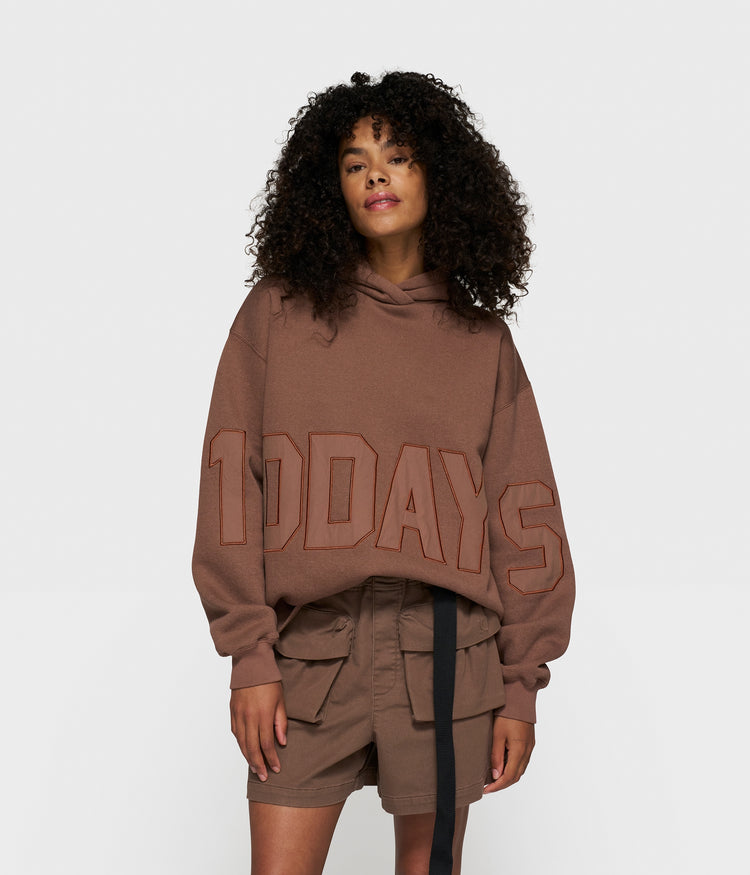 statement logo hoodie | truffle