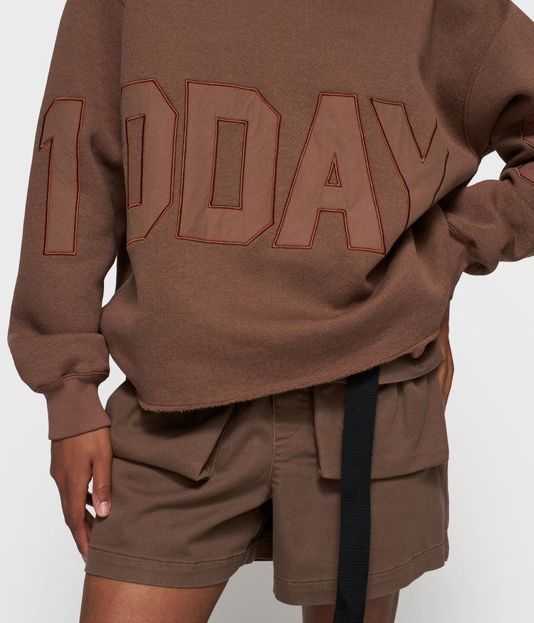 statement logo hoodie | truffle
