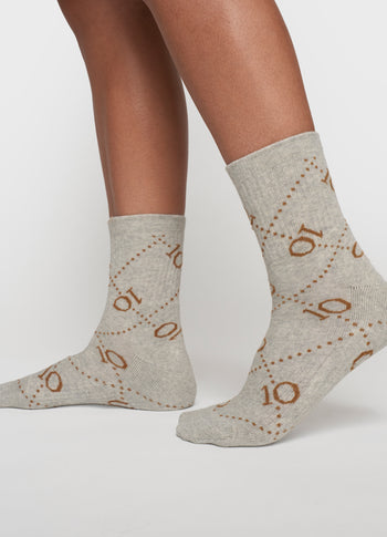 socks monogram | light grey melee