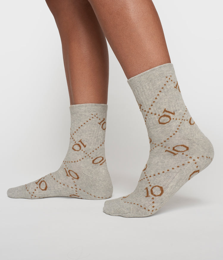 socks monogram | light grey melee