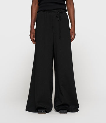 super wide pants pinstripe | black