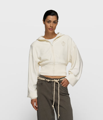 ballet zip hoodie | pearl