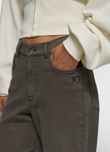 jog twill pants | dark truffle