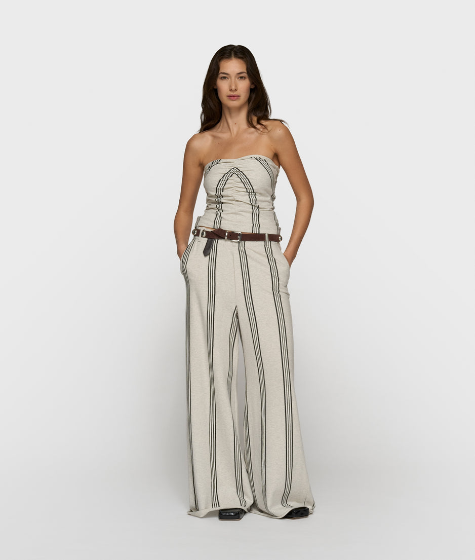 strapless top stripes | soft white melee