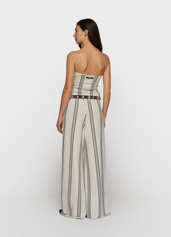 strapless top stripes | soft white melee
