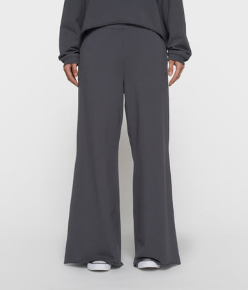 silent chique wide jogger | steel blue