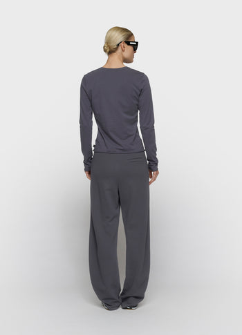 Schmal geschnittenes Langarmshirt | steel blue
