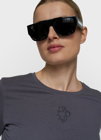 Schmal geschnittenes Langarmshirt | steel blue