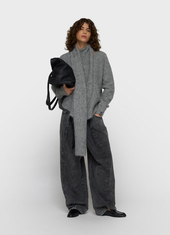 Wickelschalpullover | grey melee