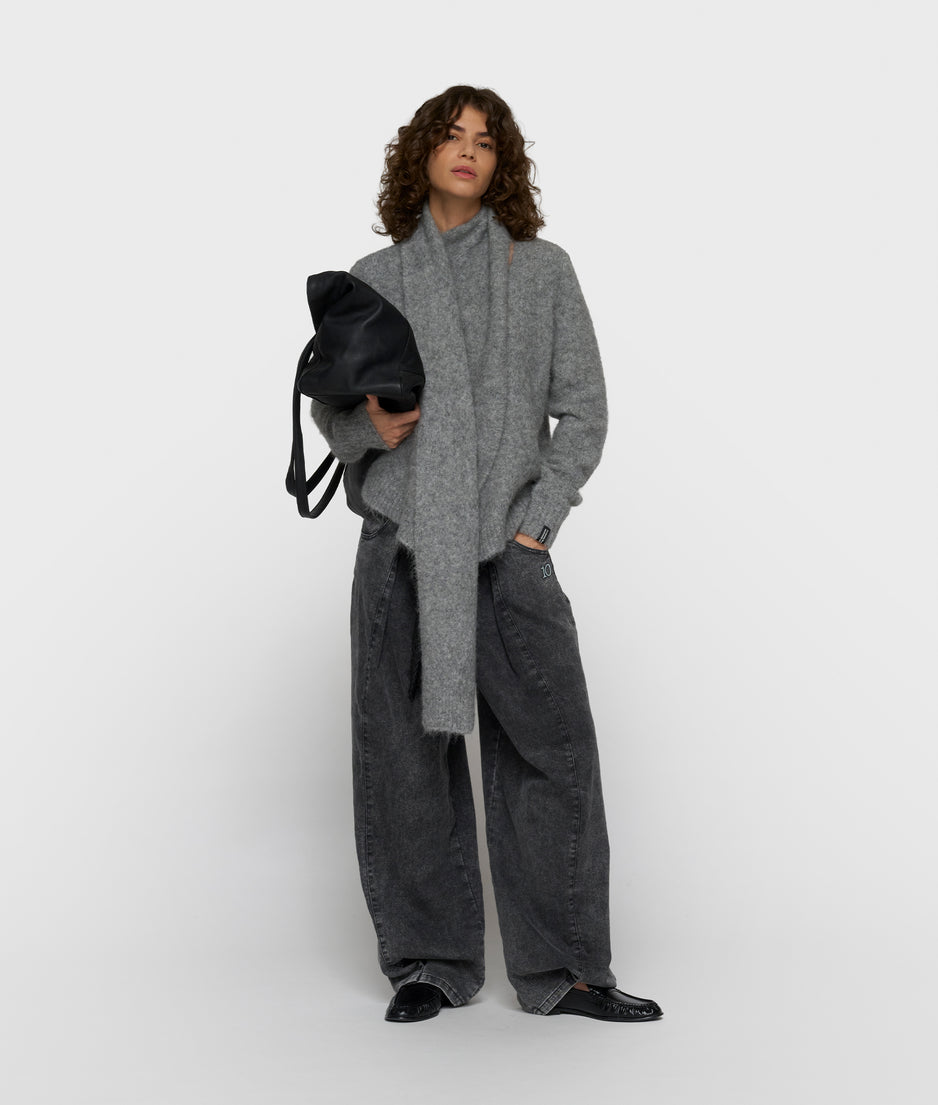 Wickelschalpullover | grey melee
