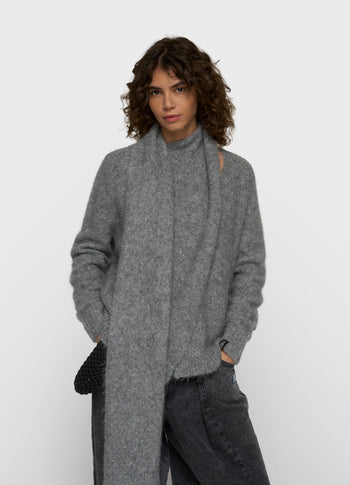 Wickelschalpullover | grey melee