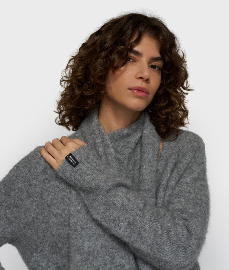 Wickelschalpullover | grey melee