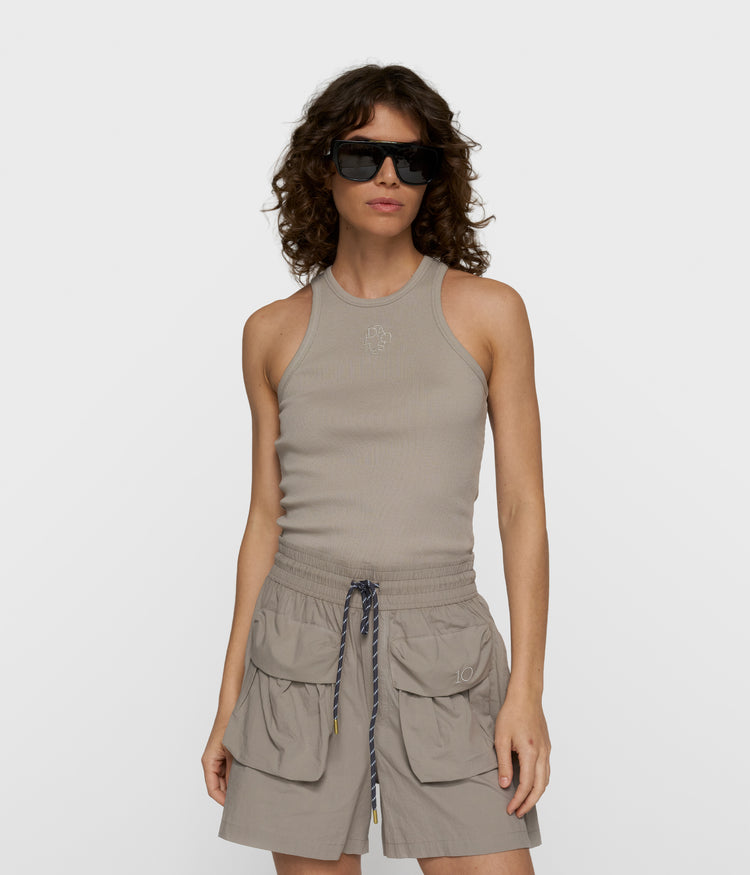 tank top rib | fog