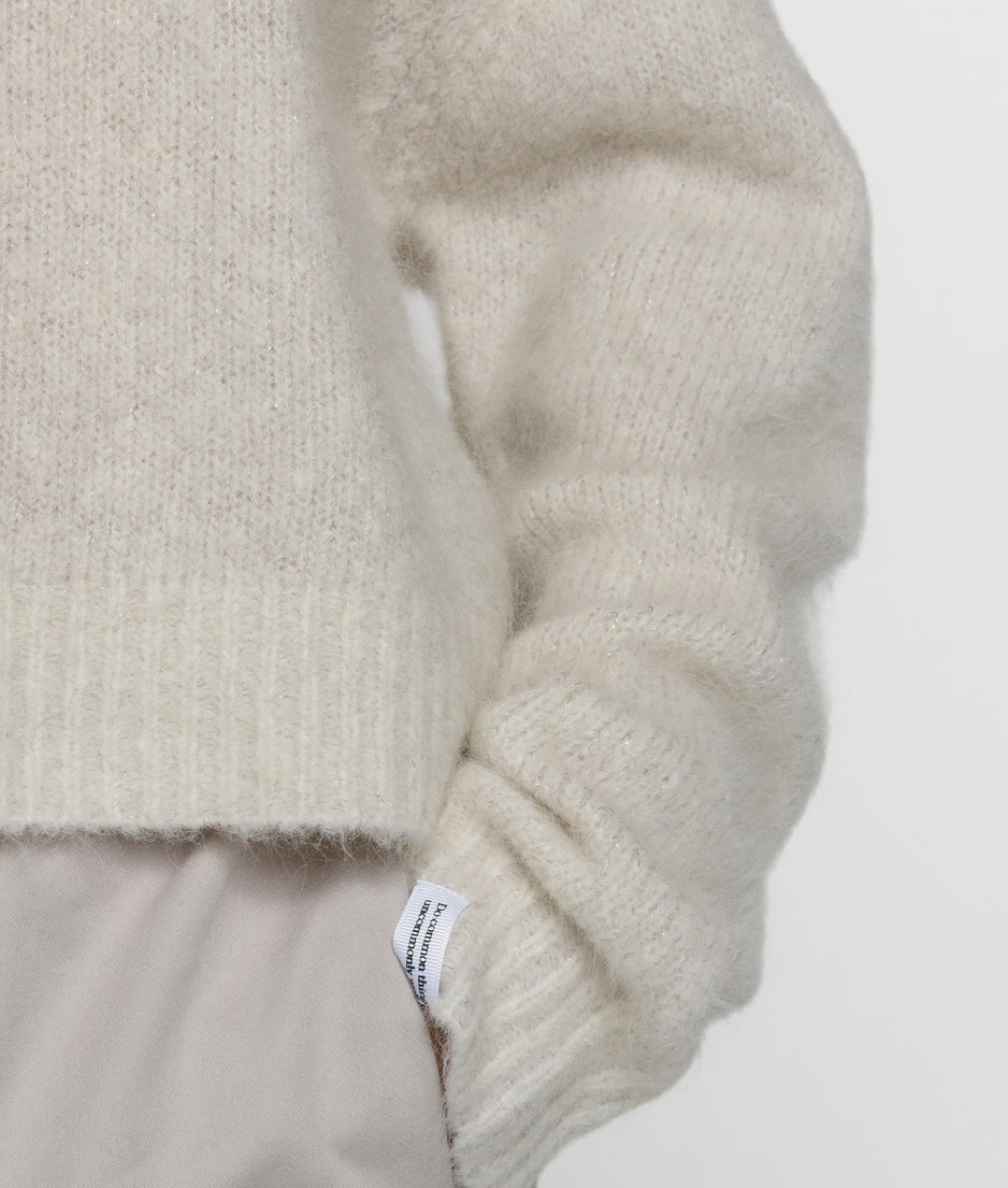 Strickpullover mit Lurex | ecru