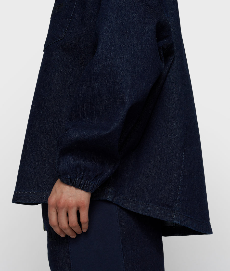 Chambray Bluse | dark blue