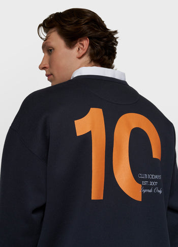 statement sweater | dark blue