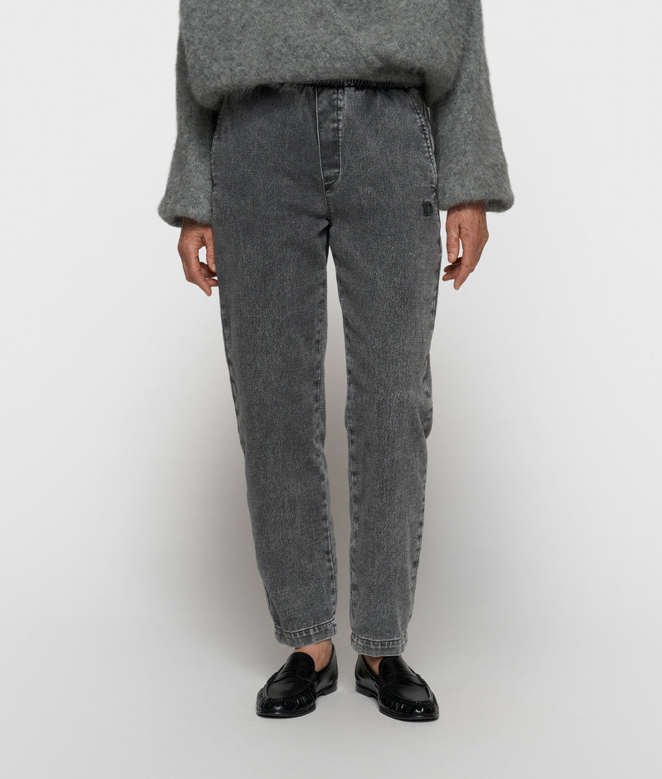 Denim Jogginghose | black
