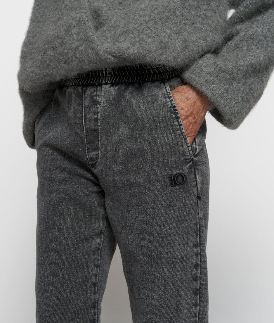 Denim Jogginghose | black