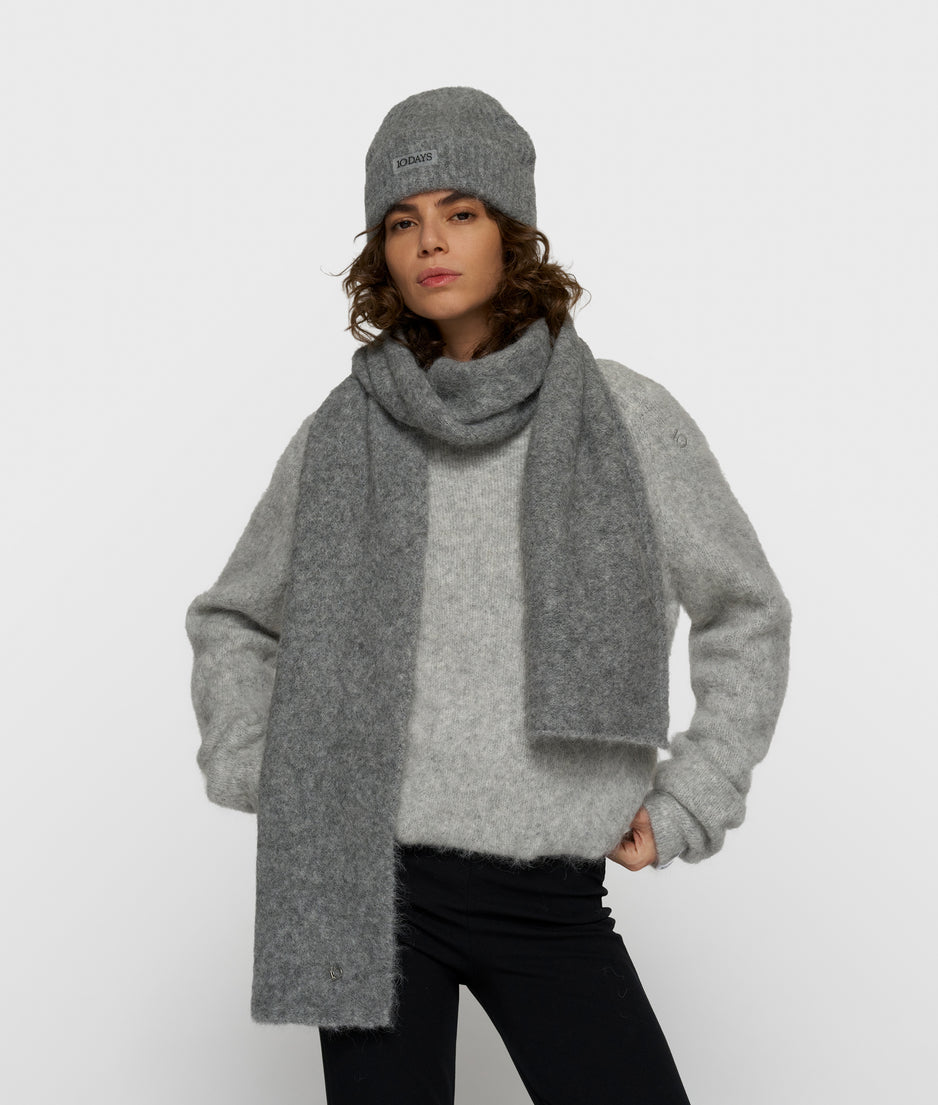 Schal aus Alpakamix | grey melee