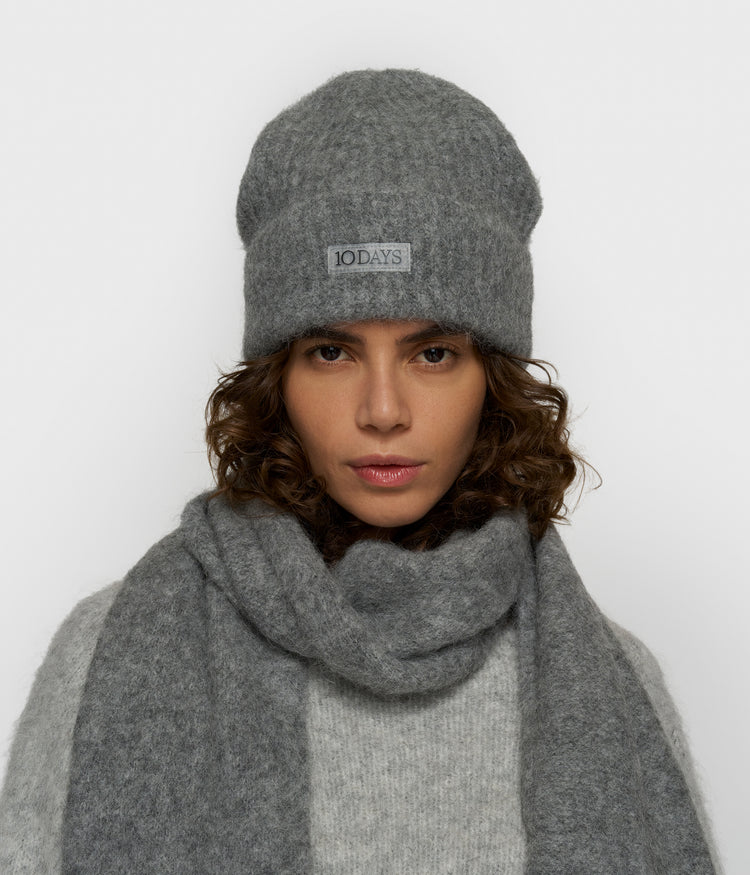 Beanie aus Alpakamix | grey melee