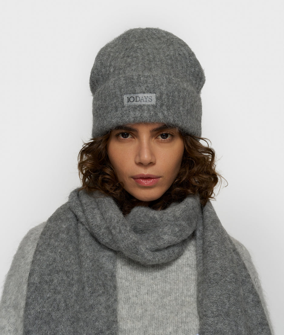 Beanie aus Alpakamix | grey melee