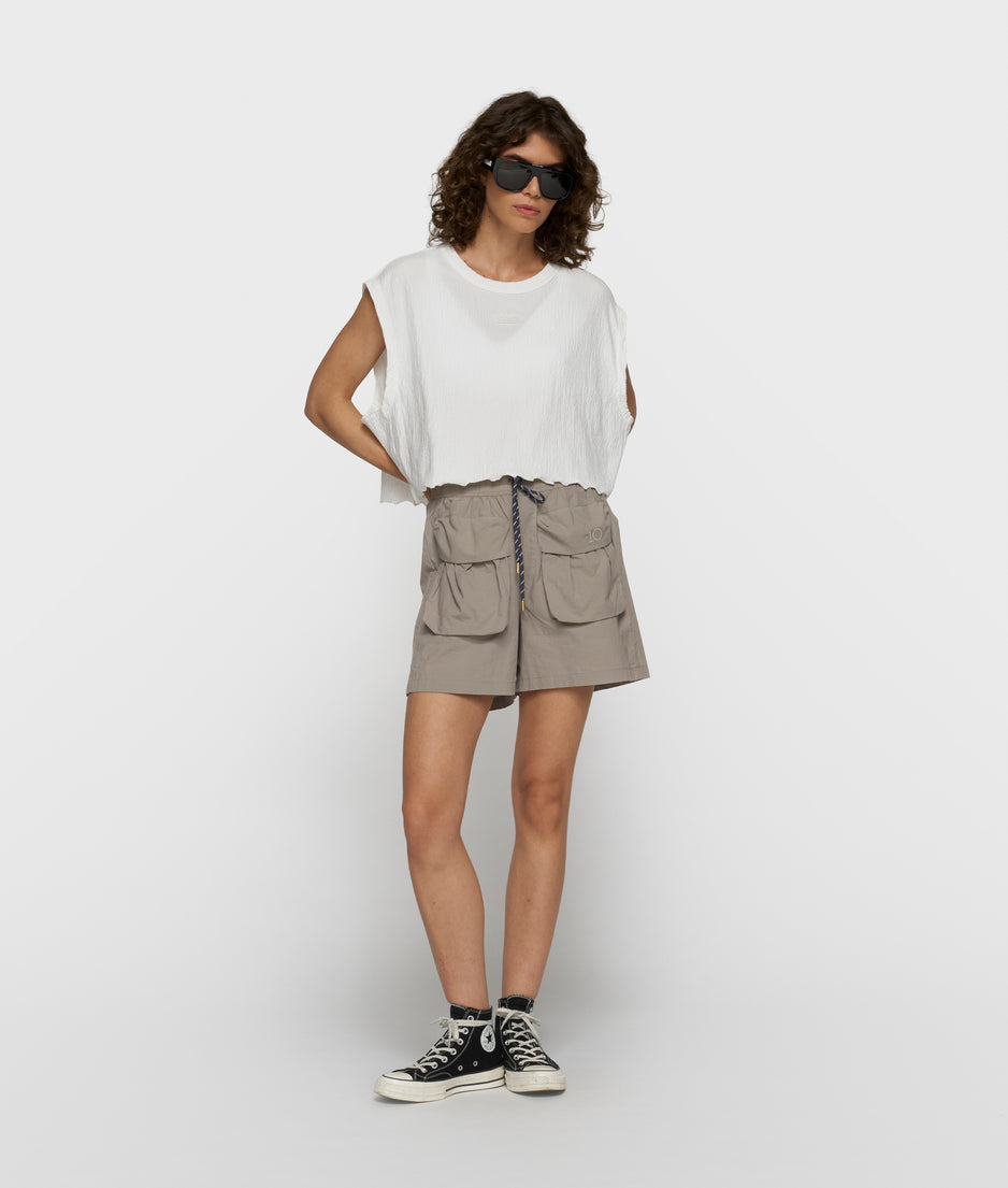round neck tee | ecru