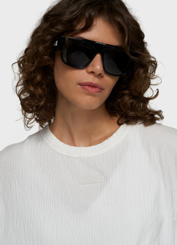 round neck tee | ecru