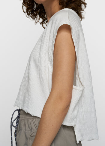 round neck tee | ecru