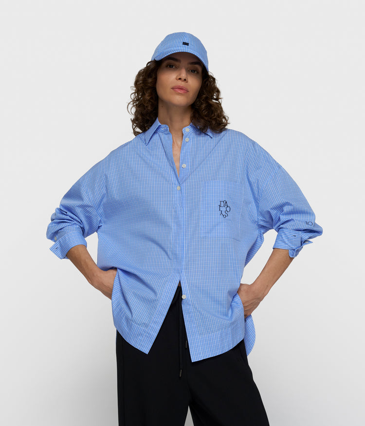 Karierte Hemdbluse | ultramarine
