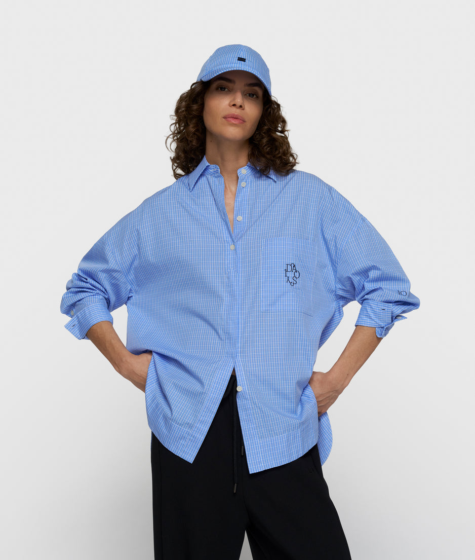 Karierte Hemdbluse | ultramarine