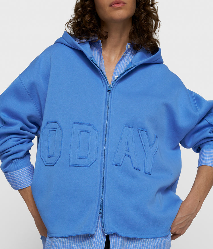 statement zip hoodie | ultramarine