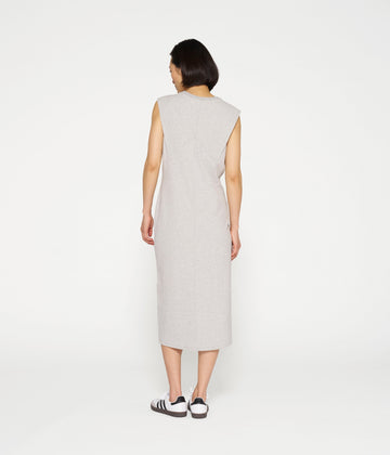 easy sleeveless dress | light grey melee