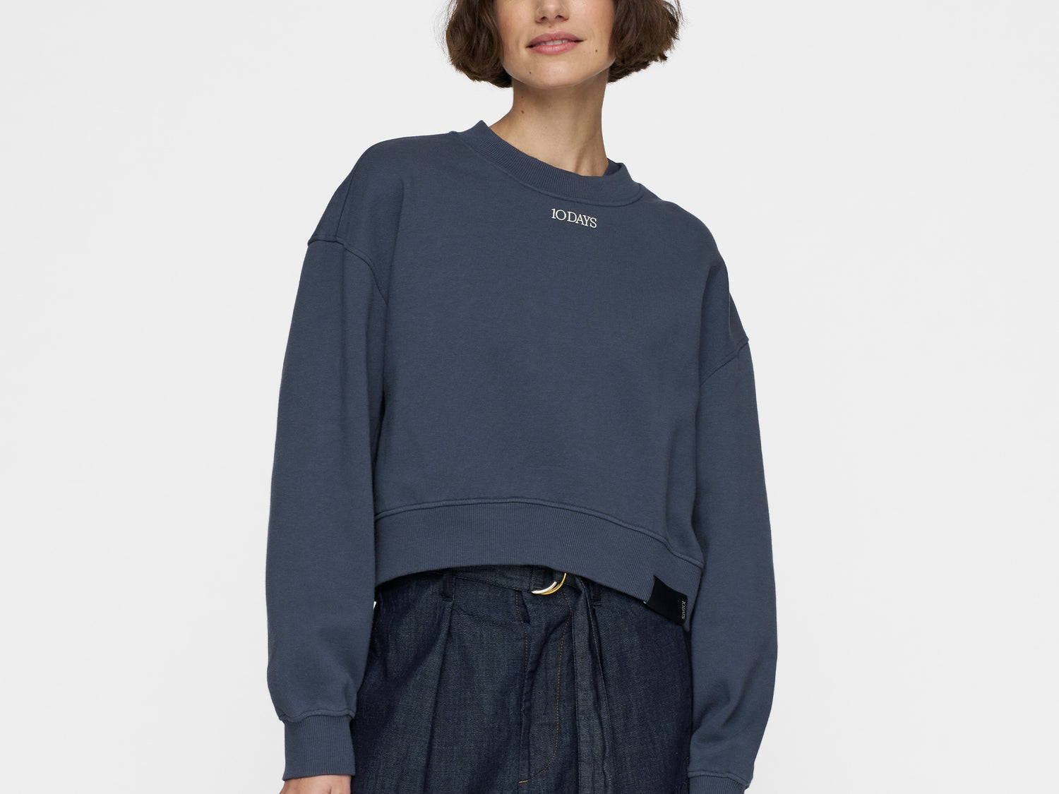 cropped sweater | yale blue